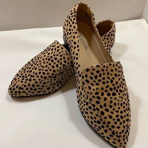 Just fab Size 7.5 animal print faux suede shoes.  New with tags